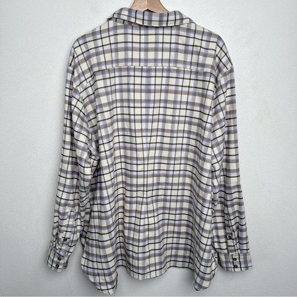 Columbia Womens Size 3X Bryce Canyon Stretch Chalk Plaid Omni Tech Button Shirt. - Picture 15 of 15